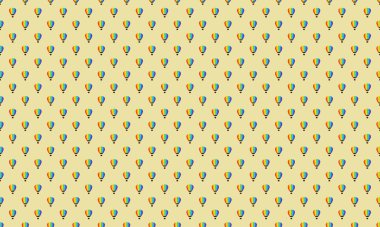 Farklı aksesuarlara sahip renkli arkaplan