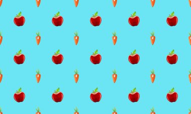 Farklı aksesuarlara sahip renkli arkaplan