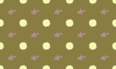 Farklı aksesuarlara sahip renkli arkaplan