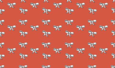 Farklı aksesuarlara sahip renkli arkaplan