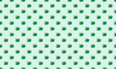 Farklı aksesuarlara sahip renkli arkaplan