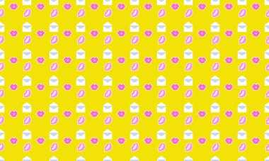 Farklı aksesuarlara sahip renkli arkaplan