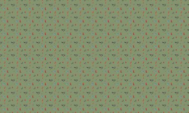 Farklı aksesuarlara sahip renkli arkaplan