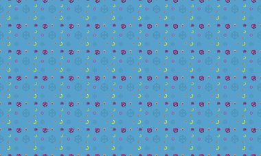 Farklı aksesuarlara sahip renkli arkaplan