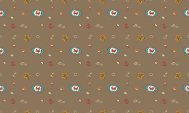 Farklı aksesuarlara sahip renkli arkaplan