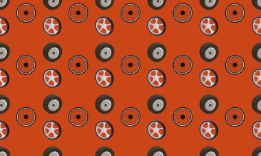 Farklı aksesuarlara sahip renkli arkaplan