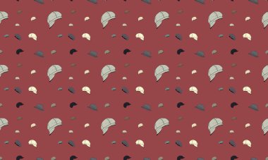 Farklı aksesuarlara sahip renkli arkaplan