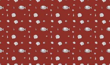 Farklı aksesuarlara sahip renkli arkaplan