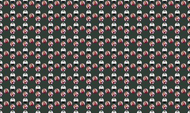 Farklı aksesuarlara sahip renkli arkaplan