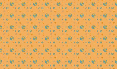 Farklı aksesuarlara sahip renkli arkaplan