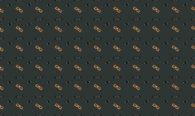 Farklı aksesuarlara sahip renkli arkaplan