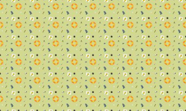 Farklı aksesuarlara sahip renkli arkaplan