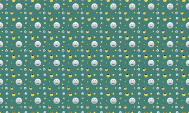 Farklı aksesuarlara sahip renkli arkaplan