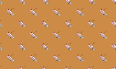 Farklı aksesuarlara sahip renkli arkaplan