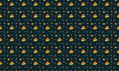 Farklı aksesuarlara sahip renkli arkaplan