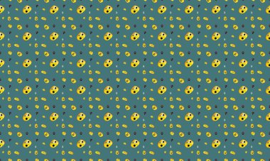 Farklı aksesuarlara sahip renkli arkaplan