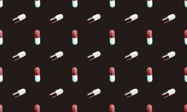 Farklı aksesuarlara sahip renkli arkaplan