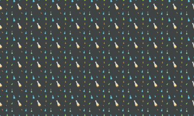 Farklı aksesuarlara sahip renkli arkaplan