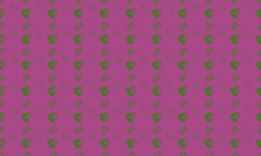 Farklı aksesuarlara sahip renkli arkaplan