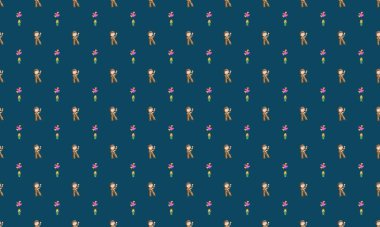 Farklı aksesuarlara sahip renkli arkaplan