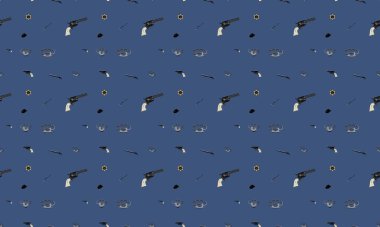 Farklı aksesuarlara sahip renkli arkaplan