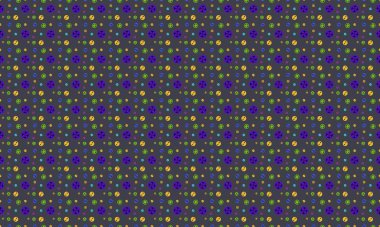 Farklı aksesuarlara sahip renkli arkaplan