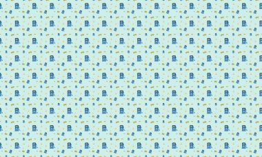 Farklı aksesuarlara sahip renkli arkaplan