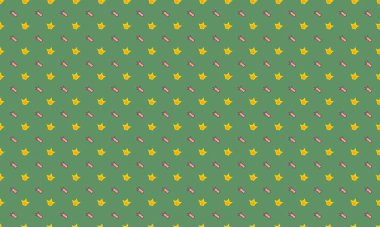 Farklı aksesuarlara sahip renkli arkaplan