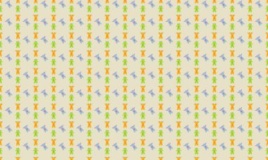 Farklı aksesuarlara sahip renkli arkaplan