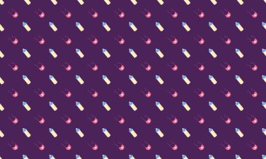 Farklı aksesuarlara sahip renkli arkaplan