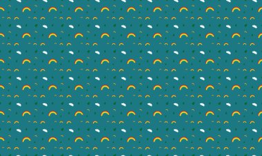 Farklı aksesuarlara sahip renkli arkaplan