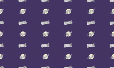 Farklı aksesuarlara sahip renkli arkaplan