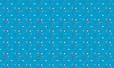 Farklı aksesuarlara sahip renkli arkaplan