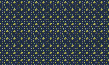 Farklı aksesuarlara sahip renkli arkaplan