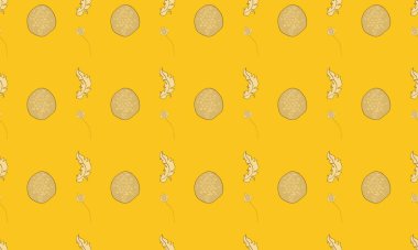 Farklı aksesuarlara sahip renkli arkaplan