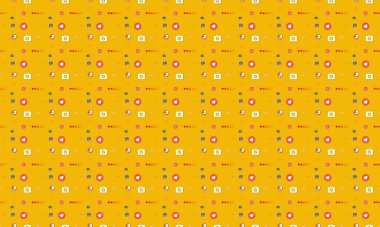 Farklı aksesuarlara sahip renkli arkaplan