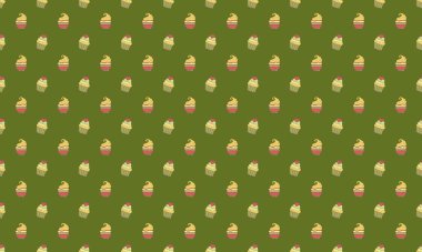 Farklı aksesuarlara sahip renkli arkaplan