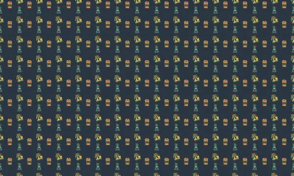 Farklı aksesuarlara sahip renkli arkaplan