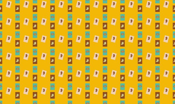 Colored background with different accessories