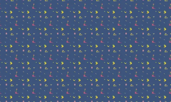 Farklı aksesuarlara sahip renkli arkaplan