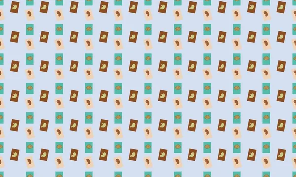 Farklı aksesuarlara sahip renkli arkaplan