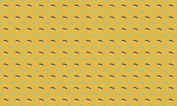 Farklı aksesuarlara sahip renkli arkaplan