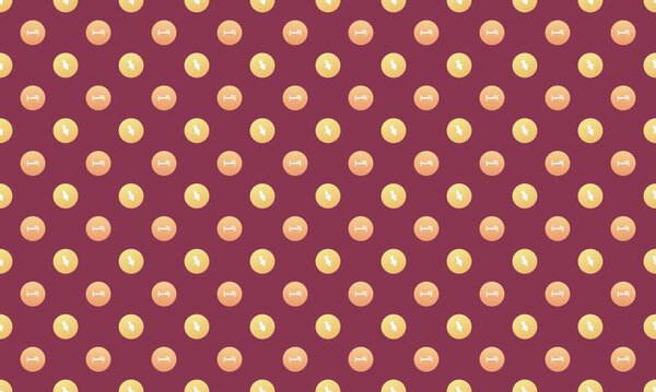 Colored background with different accessories