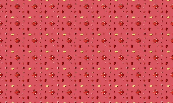 Farklı aksesuarlara sahip renkli arkaplan