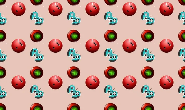 Farklı aksesuarlara sahip renkli arkaplan