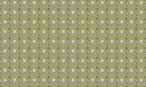 Farklı aksesuarlara sahip renkli arkaplan