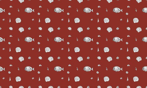 Colored background with different accessories