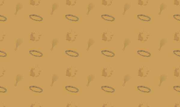 Colored background with different accessories