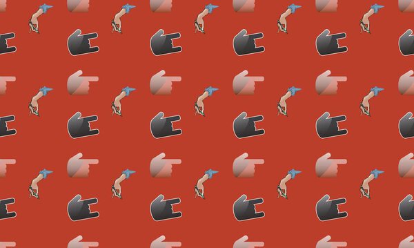 Цветной фон с различными аксессуарами