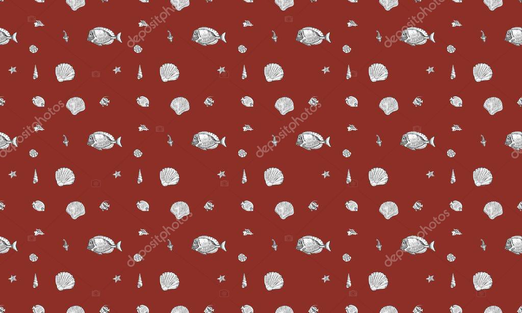 Colored background with different accessories